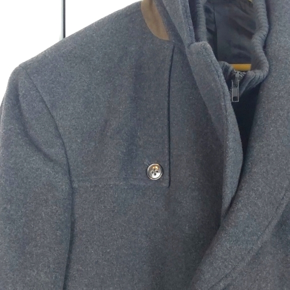 Ralph Lauren Mens Dark Gray Double-Breasted Pea Coat Wool Labrada Luxe Sz.44 - Picture 5 of 14